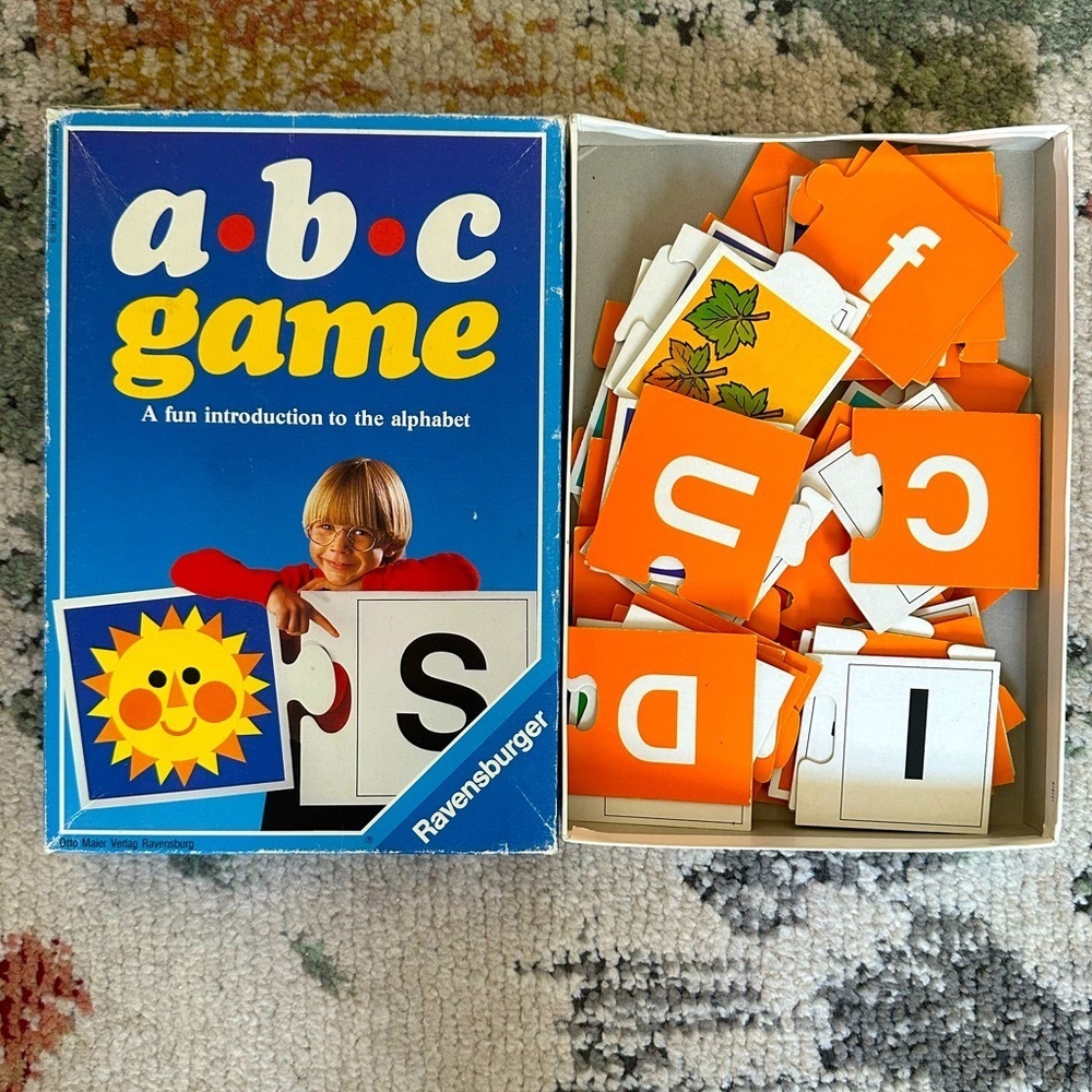 Vintage 1986 Ravensburger Children’s ABC Game Introduction Game Alphabet Age 3-6